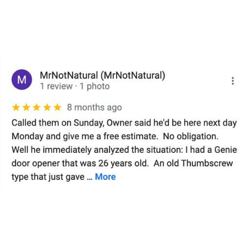 ML Garage door services review 6