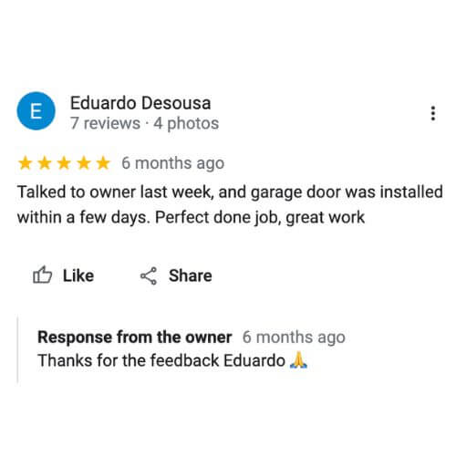 ML Garage door services review 7