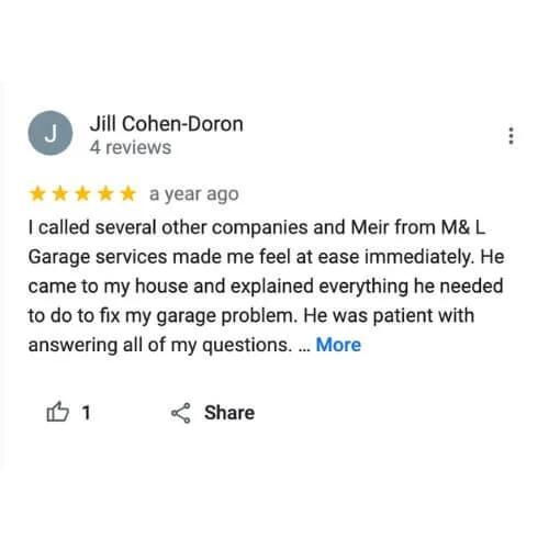 ML Garage door services review 13